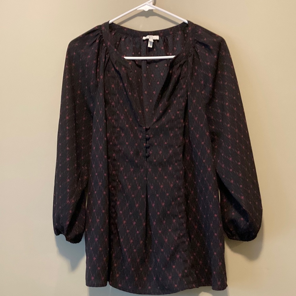 Joie black peasant blouse M
